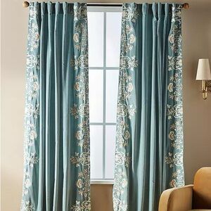 Harlowe Embroidered Velvet Curtain- 2 Panels, 50x84